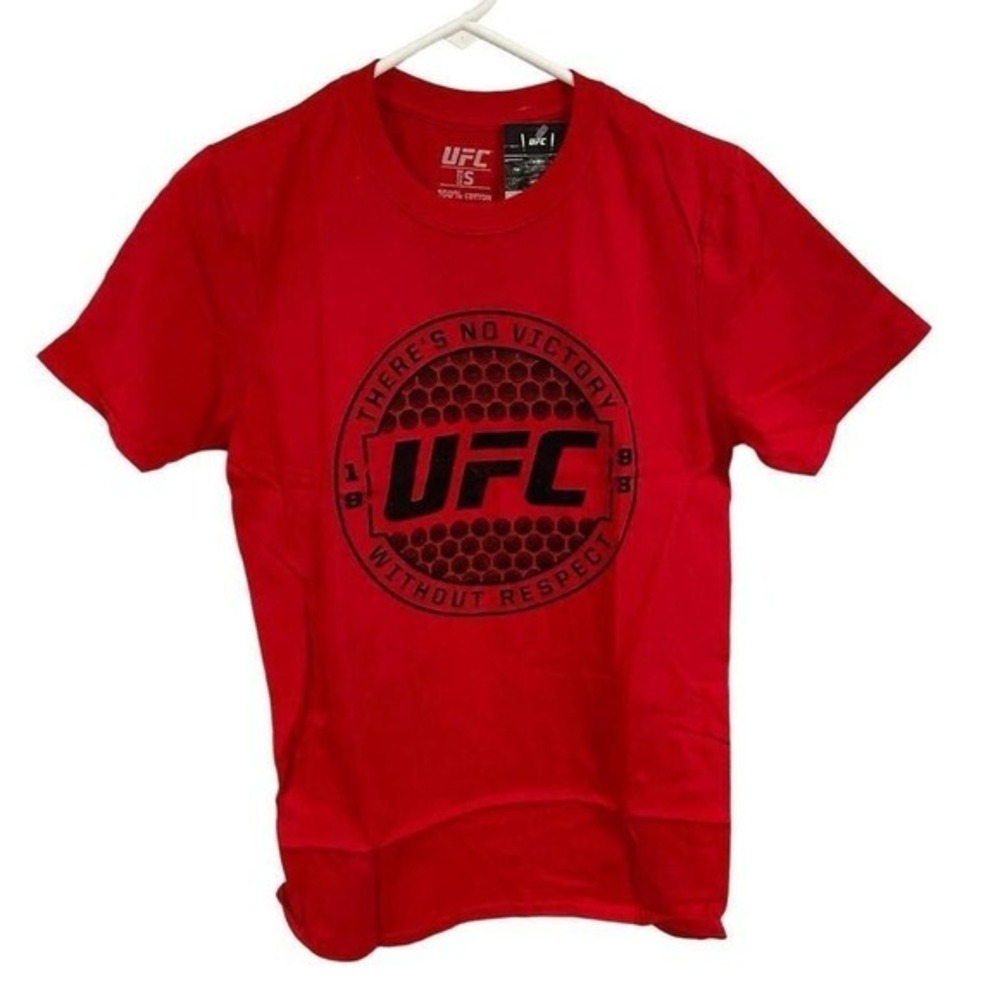 UFC Mens S There's No Victory Without Respect‎ Red T Shirt Cotton 2021